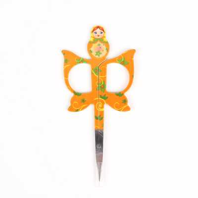 24358 Small Scissors With Matryoshka Pattern, 5 Color Variations (BOHIN)