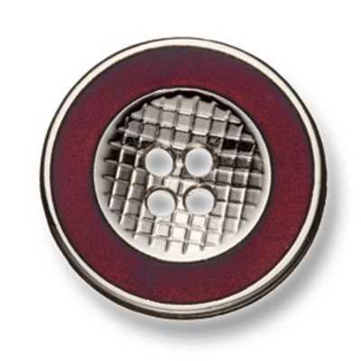 332 Made In Japan Metal Button For Suits/Jackets Silver/Red
