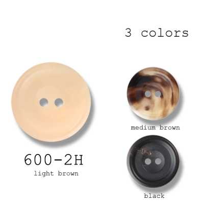 600-2H Made In Japan 2-Hole Genuine Water Buffalo Buttons For Suits And Jackets