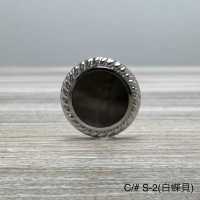 925 Top Quality Pure Silver Buttons. Buttons Made Of Pure Silver Encasing Precious Stones/ Mother Of Pea Yamamoto(EXCY) Sub Photo