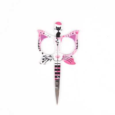 4 Colors Of Small Scissors With Cat Pattern (BOHIN)