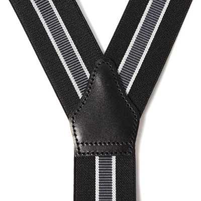 AT-2266-BK Albert Thurston Suspenders Striped 35MM Black[Formal Accessories] ALBERT THURSTON Sub Photo