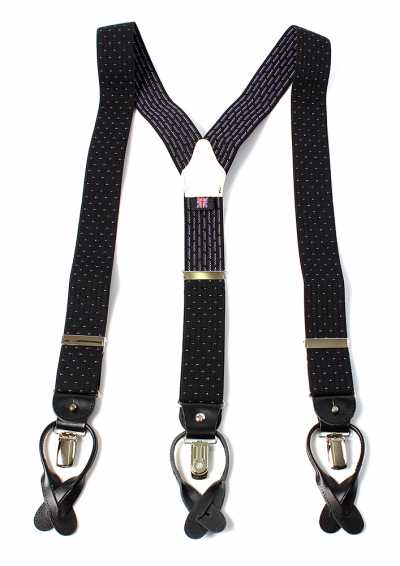 AT-2313-BK Albert Thurston Suspenders Pin Dot Pattern 35MM Black[Formal Accessories] ALBERT THURSTON Sub Photo