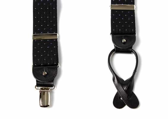 AT-2313-BK Albert Thurston Suspenders Pin Dot Pattern 35MM Black[Formal Accessories] ALBERT THURSTON Sub Photo