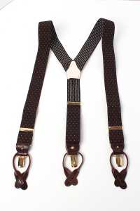 AT-2313-BR Albert Thurston Suspenders Pin Dot Pattern 35MM Brown[Formal Accessories] ALBERT THURSTON Sub Photo