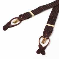 AT-2313-BR Albert Thurston Suspenders Pin Dot Pattern 35MM Brown[Formal Accessories] ALBERT THURSTON Sub Photo