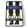 AT-2313-NV Albert Thurston Suspenders Pin Dot Pattern 35MM Navy Blue