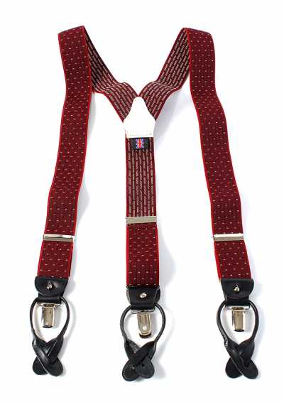 AT-2313-WI Albert Thurston Suspenders Pin Dot Pattern 35MM Wine Red[Formal Accessories] ALBERT THURSTON Sub Photo