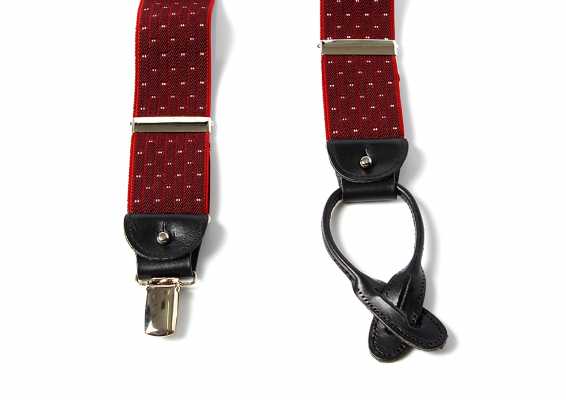 AT-2313-WI Albert Thurston Suspenders Pin Dot Pattern 35MM Wine Red[Formal Accessories] ALBERT THURSTON Sub Photo