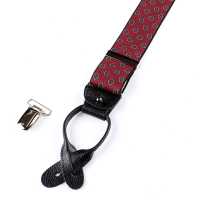 AT-2387-WI Albert Thurston Suspenders Small Pattern 35MM Wine[Formal Accessories] ALBERT THURSTON Additional Images