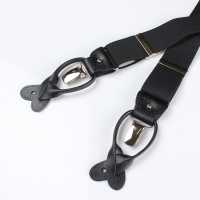 AT-BLACK Albert Thurston Suspenders No Pattern Black 2way Type[Formal Accessories] ALBERT THURSTON Sub Photo