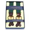 AT-GREEN Albert Thurston Suspenders, Green, Elastic Band