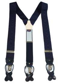 AT-MOIRE Albert Thurston Suspenders Ribbon Moire Black / Navy Blue / White 2in1[Formal Accessories] ALBERT THURSTON Sub Photo