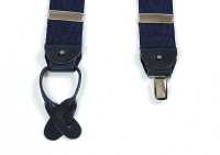 AT-MOIRE Albert Thurston Suspenders Ribbon Moire Black / Navy Blue / White 2in1[Formal Accessories] ALBERT THURSTON Sub Photo