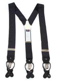 AT-MOIRE Albert Thurston Suspenders Ribbon Moire Black / Navy Blue / White 2in1[Formal Accessories] ALBERT THURSTON Sub Photo