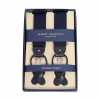 AT-NAVY Albert Thurston Suspenders Navy Blue No Pattern 35MM