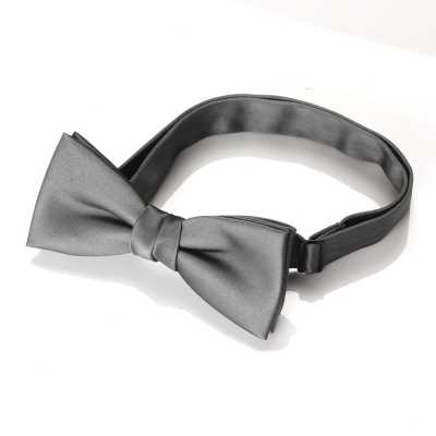 BF-508 Bow Tie Made With Premium Silk-faced Fabric, Gray