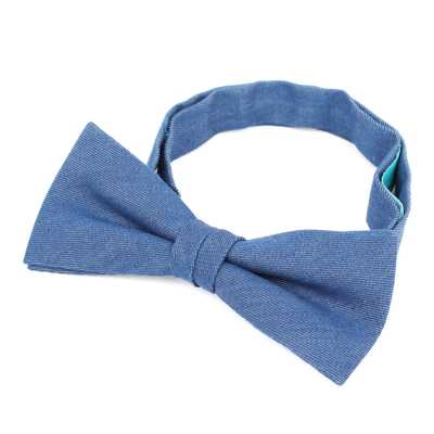BF-D01 Pima Cotton Denim Bow Tie Blue