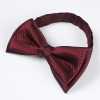 BFS-987 Combination Bow Tie, Burgundy, Pique Pattern, Silk, Made In Japan