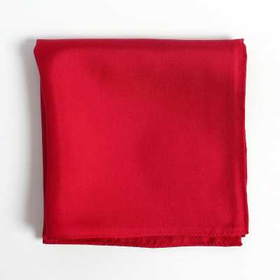 CF-1107 Made In Japan Twill Weave 16 Momme Silk Handkerchief Red
