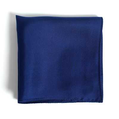 CF-1178 Made In Japan Twill Weave 16 Momme Silk Handkerchief Blue