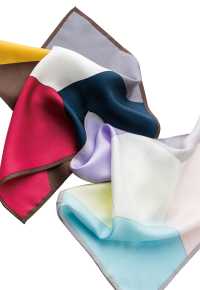 CF-200 Made In Japan Twill 16 Momme Silk 6 Colors Pocket Square Deep Color[Formal Accessories] Yamamoto(EXCY) Sub Photo