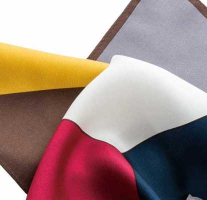 CF-200 Made In Japan Twill-Weave 16 Momme Silk 6-Color Pocket Square, Deep Colors