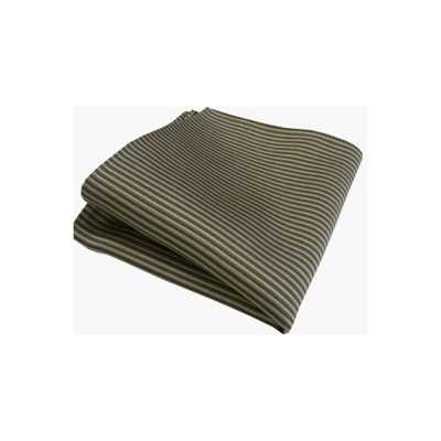 CF-3004 Made In Japan Jacquard Pocket Square, Stripe Pattern, Gold