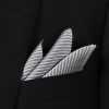 CF-3005 Made In Japan Jacquard Pocket Square Stripe Gray