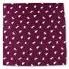 CF-CAT-WI Silk Print Handkerchief Cat Motif Wine