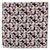 CF-ROSE-BK Silk Print Pocket Square Rose Black