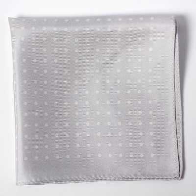 CFD-1LG Dot Print Silk Scarf Light Gray