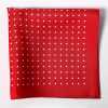 CFD-3RE Dot Print Silk Pocket Square Red