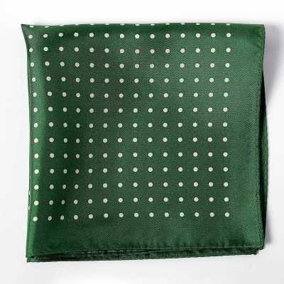 CFD-8GR Dot Print Silk Scarf Green
