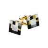 CL-2 Square Cufflinks Black & Yellow Gold