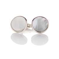 E-3 Formal Cufflinks And Studs Set, Mother Of Pearl Shell Silver Round[Formal Accessories] Yamamoto(EXCY) Sub Photo