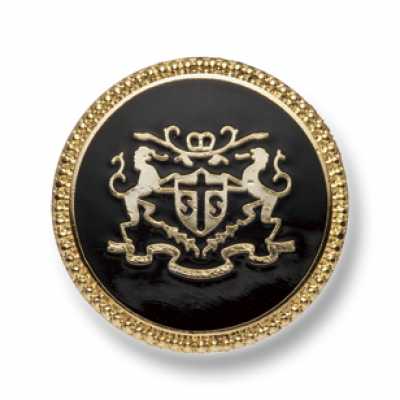 EX247 Made In Japan Metal Buttons For Suits And Jackets, Gold/Black