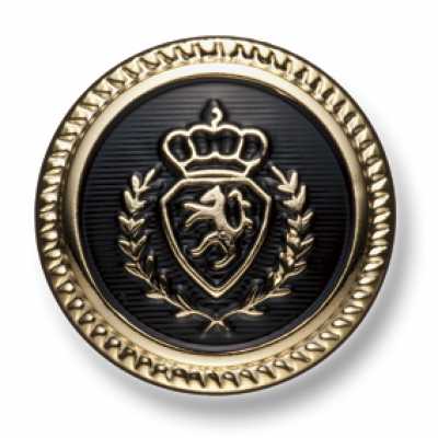 EX261 Made In Japan Metal Buttons For Suits And Jackets, Gold/Black