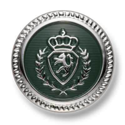 EX268 Made In Japan Metal Buttons For Suits And Jackets Silver/Green