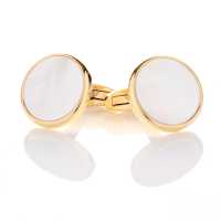 F-3 Formal Cufflinks And Studs Set, Mother Of Pearl Shell, Gold Round[Formal Accessories] Yamamoto(EXCY) Sub Photo