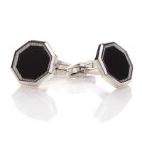 G-1 Formal Cuffs &amp; Stud Set Onyx Silver Octagon[Formal Accessories] Yamamoto(EXCY) Sub Photo