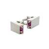 L-1 Triangle Cufflinks Silver & Pink