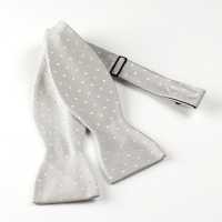 MT-940 Domestic Silk Hand-knot Bow Tie Polka Dot Pattern Light Gray[Formal Accessories] Yamamoto(EXCY) Sub Photo