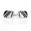 N-4 Made In Japan Cufflinks Regimental Navy Blue Sodalite