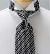 NE-03 Made In Japan Morning Tie Black Stripe