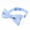 RBF-05 Bow Tie In Checkered Sax Blue, Made With British Ringhart Fabric
