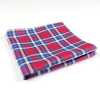 RCF-01 Made In The UK Ringhart Textile Used Plaid Red / Navy Blue Pocket Square