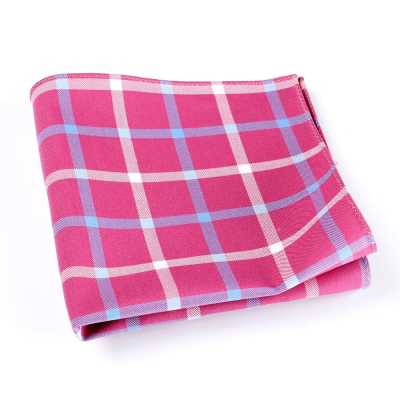 RCF-4118-07 Made With UK-made Ringhart Fabric, Block Check, Red Handkerchief