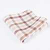 RCF-6103-32 Made In The UK Ringhart Textile Block Plaid White / Brown Pocket Square