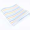 RCF-6258-11 Made In England Ringhart Textile Used Pencil Stripe Pattern White / Yellow Pocket Square
